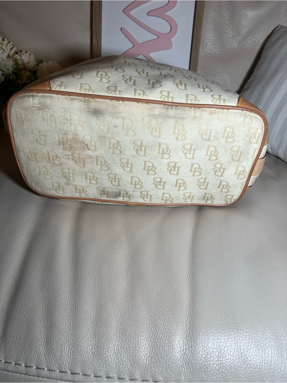 Vintage Dooney & Bourke Monogram Hobo Buckle Bag - Picture 6 of 12